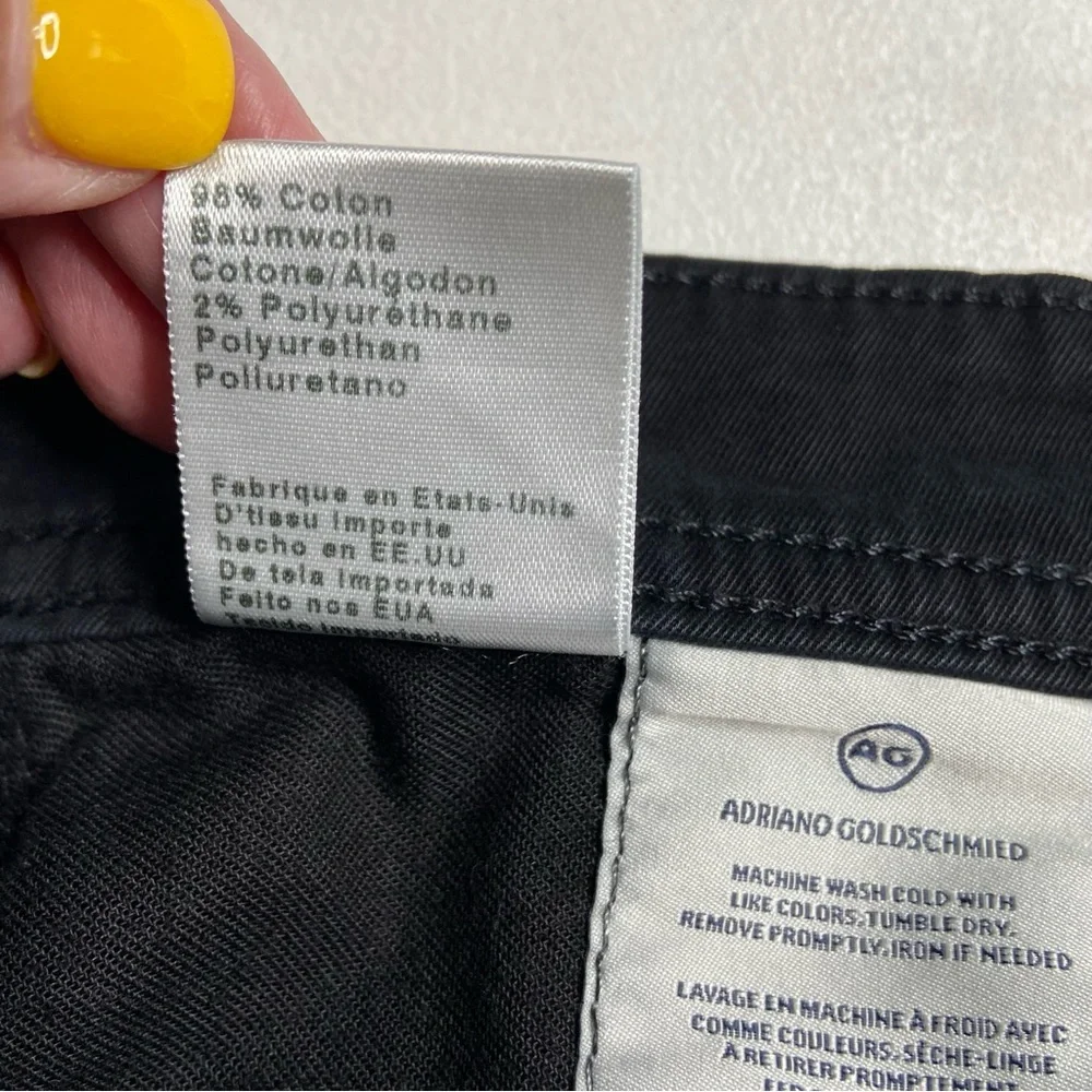 AG Adriano Goldschmied The Matchbox Slim Straight Black Jean Size 29